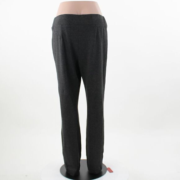 Kasper Plus Size Mid-Rise Pull-On Pants in Dark Gray - Picture 3 of 5
